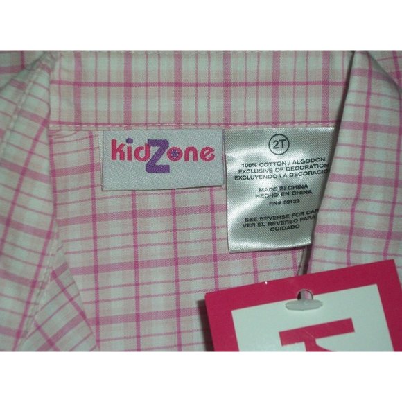 Kid Zone Pink Plaid Pleated Sleeveless Sun Summer Dress 2T Sundress Girls - Picture 6 of 12